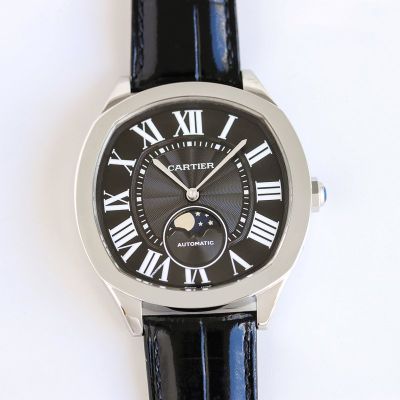 Cartier Drive de 40*41mm Cal.1904-PS MC Movement Sapphire Glass Silver Case Men Watch